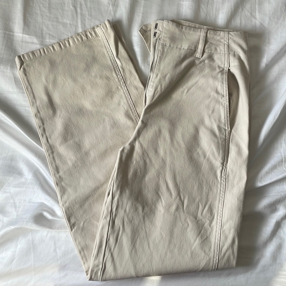 Cream Aritzia high waisted pants never worn